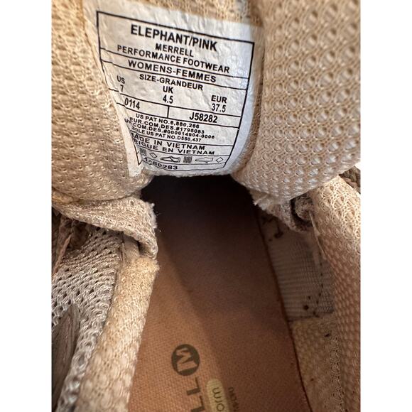 Merrell Women's Siren Sport Hiking Shoe Elephant/Pink Size 7 J58282 - Picture 7 of 8